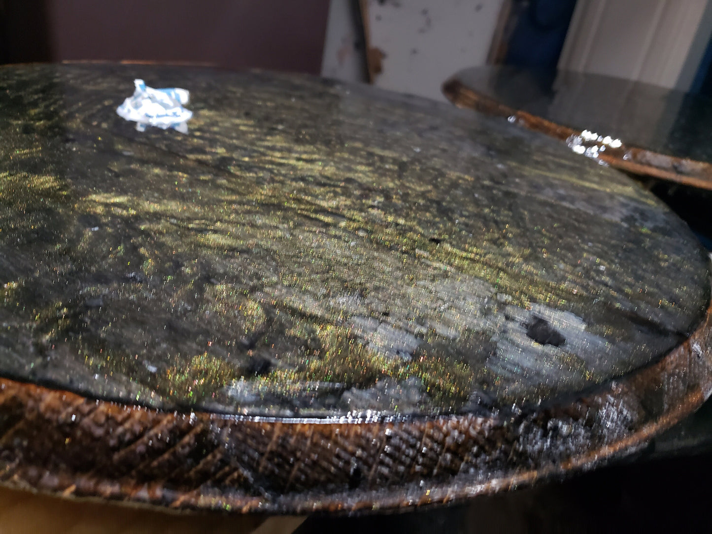 Burnt Oak Whiskey Barrel End Tables (Top only)